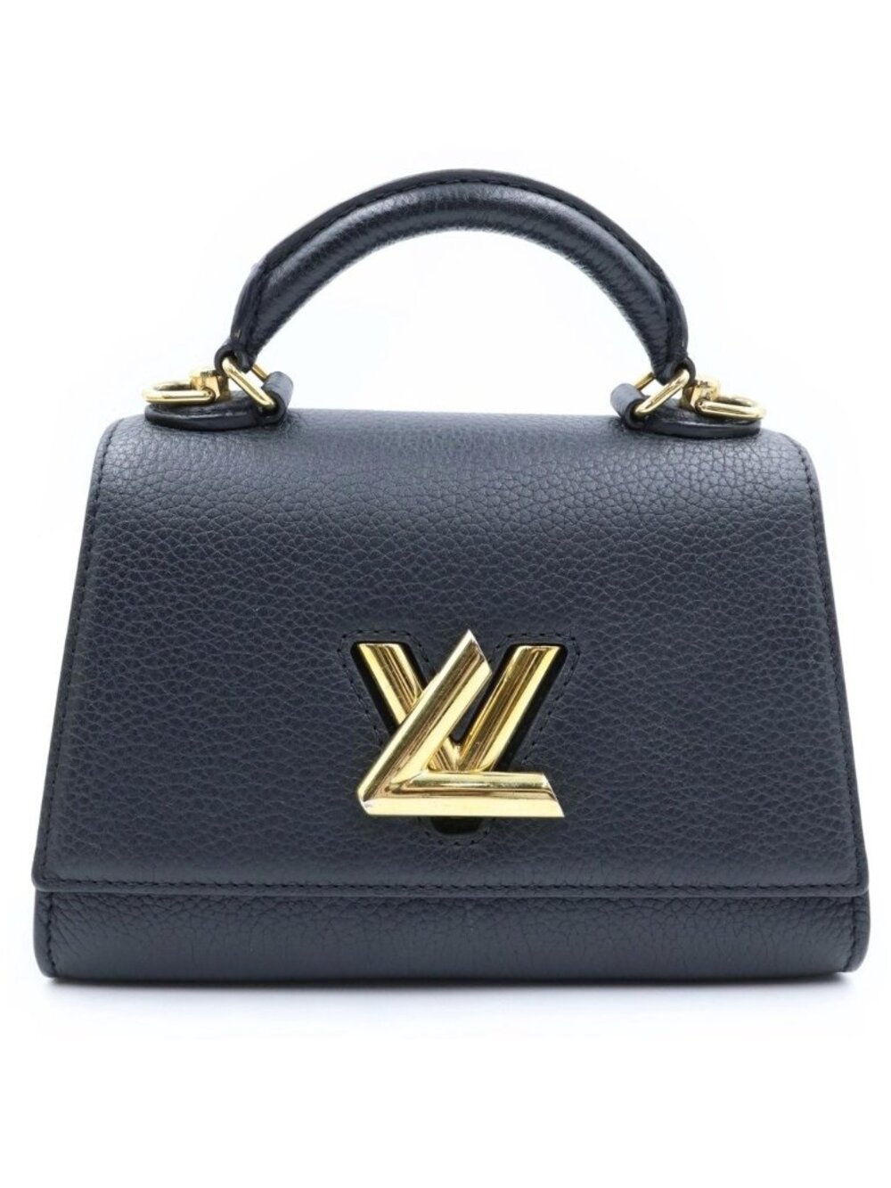 Louis Vuitton Taurillon Twist One Handle BB 2-Way Shoulder Bag Leather Noir
